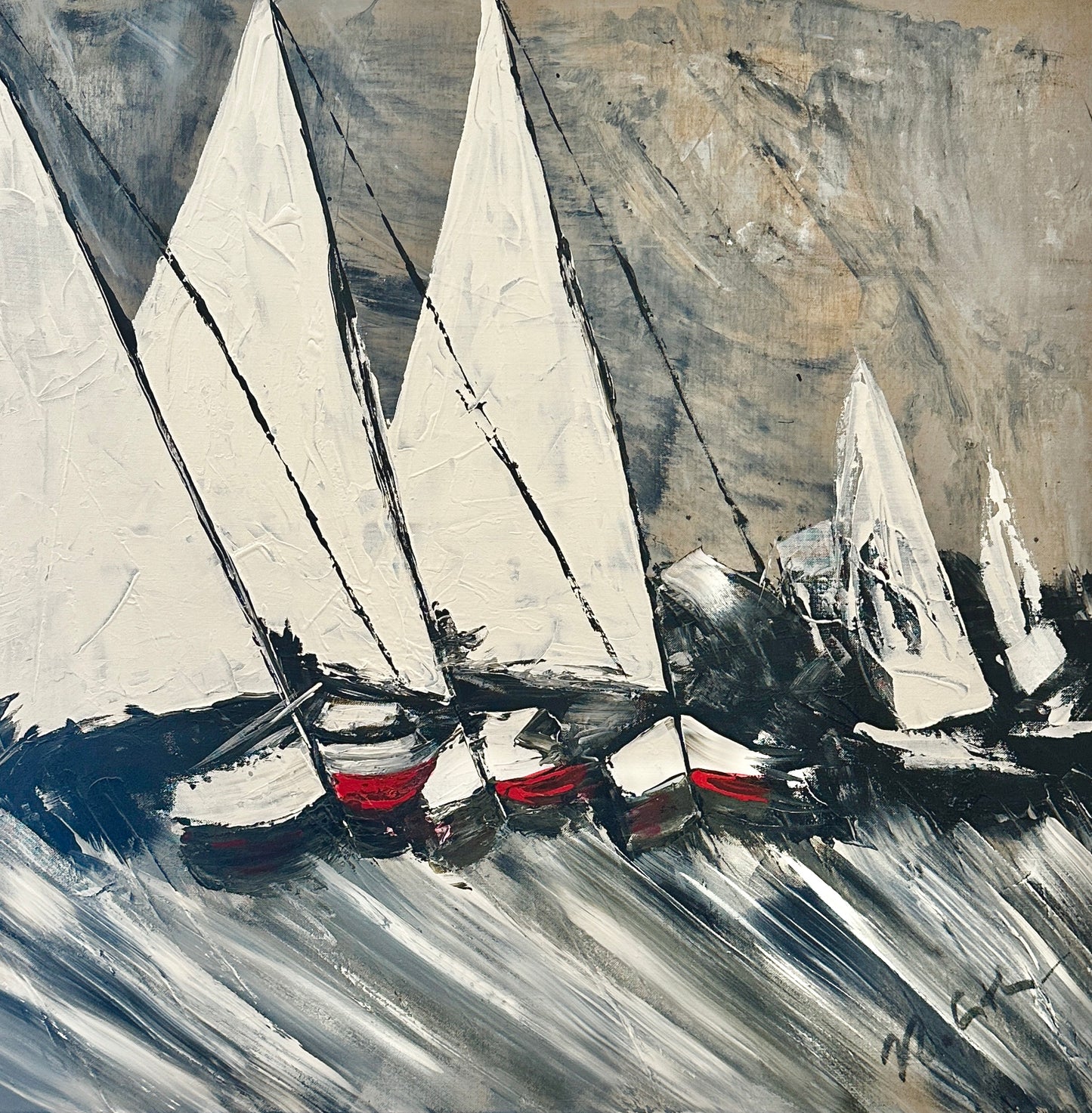 Racing through waves