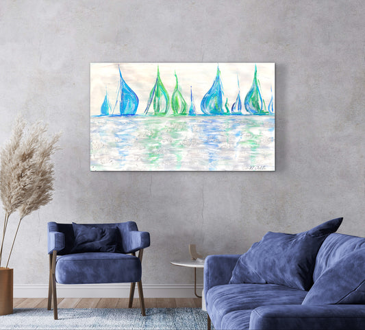 Wettfahrt auf dem Meer