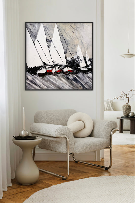 Regatta in the evening red